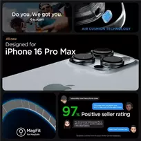 Dėklas Spigen „Ultra Hybrid MagSafe“, šerkšno rožinės spalvos titano spalvos – „iPhone 16 Pro Max“