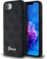 Guess 4G Script Logo MagSafe dėklas iPhone 16e - juodas