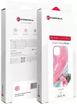 Dėklas Case for iPhone 15 Forcell F-Protect Mirage compatible with Magsafe Military Drop-Test pink marble