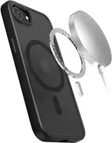 Crong Hybrid Frost MAG dangtelis – dėklas, skirtas iPhone 16e MagSafe (juodas)
