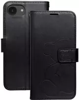 Dėklas Oem Flip case for iPhone 16e (SE 4 2025) Mezzo Book teddy bear juodas