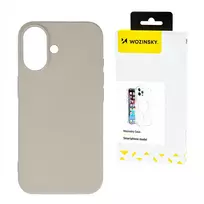 Silikoninis dėklas Wozinsky Silicone Samsung Galaxy S24 FE – dėklas telefonui gelsvas