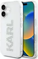 Karl Lagerfeld IML Rhinestones Logo iPhone 16 dėklas – skaidrus