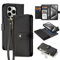 Dux Ducis Lawa Leather dėklas skirtas Apple iPhone 15 Pro Max – juodos spalvos
