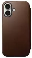 Nomad modernus odinis dėklas, rudas – iPhone 16
