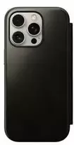 Dėklas Nomad Leather Folio, žalias chrome - iPhone 16 Pro