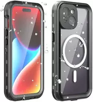 Dėklas Oem Case for iPhone 15 Shellbox DOT waterproof MagSafe compatible juodas