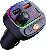 FM siųstuvas „Swissten RGB Bluetooth FM“ siųstuvas, 2x USB / USB-C