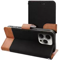 Dėklas Oem JEANS Book skirtas Apple iPhone 16e (SE 4 2025) juodos spalvos