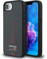 Red Bull Raudona Bull Raudona Bull Carbon Powerbar MagSafe dėklas skirtas Apple iPhone 16e juodos spalvos