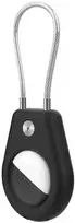 Hurtel Apple AirTag dėklas su Steel Cable – juodos spalvos