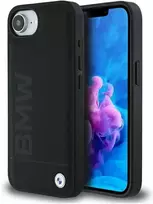 Dėklas BMW Leather Hot Stamp iPhone 16e Case - Juodas