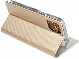 Dėklas Oem SMART CASE Book skirtas Xiaomi Redmi Note 14 PRO 5G / 14 PRO PLUS 5G aukso spalvos