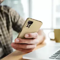 Oem METALLIC Dėklas skirtas Xiaomi Redmi Note 14 Pro Plus 5G aukso spalvos