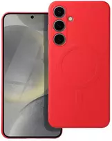 Oem SILICONE MAG COVER dėklas suderinamas su MagSafe skirtas Samsung Galaxy S25 Ultra red