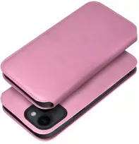 Oem DUAL POCKET Book dėklas skirtas Samsung Galaxy S24 FE rožinės spalvos