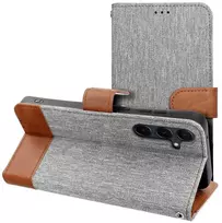 Dėklas Oem JEANS Book skirtas Xiaomi Redmi Note 14 5G pilkos spalvos