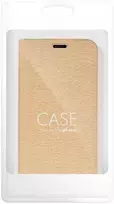 Dėklas Oem LUNA Book Gold skirtas Xiaomi Redmi Note 14 4G (GLOBAL - 163,25mm x 76,55mm x 8,16mm) aukso spalvos