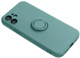 Oem SILICONE RING dėklas skirtas Xiaomi Redmi Note 14 Pro Plus 5G žalios spalvos