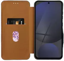 Oem FOLIO Side Magnet book dėklas skirtas Xiaomi Redmi Note 14 5G rudos spalvos