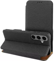 Oem FOLIO Side Magnet book dėklas skirtas Samsung Galaxy S25 PLUS pilkos spalvos
