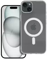 Oem Originalus „iPhone 15 PLUS“ dėklas, skaidrus, 2 mm „Mag“ dangtelis, suderinamas su „MagSafe“ (fotoaparato apsauga), permatomas