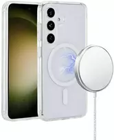 Dėklas eSTUFF INFINITE (GRS) OSLO S25 Galaxy Clear Magnetic Cover.