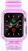 Hurtel Silikoninė apyrankė Bracelet Case Strap Light Set for Apple Watch 40mm – raudonos spalvos