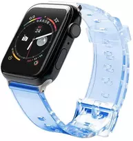 Hurtel Silikoninė apyrankė Bracelet Bracelet Strap Light for Apple Watch 42/44mm – mėlynos spalvos