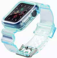 Hurtel Silikoninė apyrankė Bracelet Case Strap Light Set for Apple Watch 38mm – mėlynos spalvos