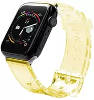 Hurtel Silikoninė apyrankė Bracelet Bracelet Strap Light for Apple Watch 42/44mm – geltonos spalvos