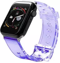 Hurtel Silikoninė apyrankė Bracelet Bracelet Strap Light for Apple Watch 42/44mm – violetinės spalvos