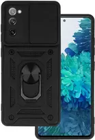 Topt Slide Camera Armor dėklas skirtas Samsung Galaxy S20 FE/Lite juodos spalvos