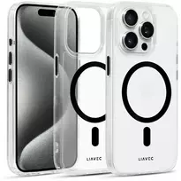 Liavec Glossy Magsafe Clear dėklas skirtas Apple iPhone 13/14 juodos spalvos