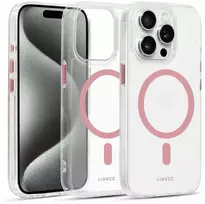 Liavec Glossy Magsafe Clear dėklas skirtas Apple iPhone 14 Pro rožinės spalvos