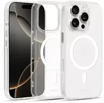 Liavec Glossy Magsafe Clear dėklas skirtas Apple iPhone 16 Pro Max baltos spalvos