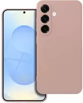 Oem Silikoninis MAG COVER dėklas suderinamas su MagSafe skirtas Samsung Galaxy S25 Edge rožinės spalvos