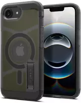 „Spigen Tough Armor MagSafe iPhone 16e“ dėklas – skaidriai pilkas