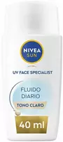 Nivea Sun Fluido Diario Protección Facial Spf50 Tono Claro, 40 ml