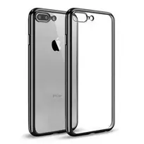 Mocco Electro Jelly Silikoninis dėklas for Apple iPhone 6 / 6S Transparent - Juodas