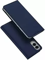 DUX DUCIS wallet dėklas SKIN PRO skirtas Samsung Galaxy S25 Edge mėlynas