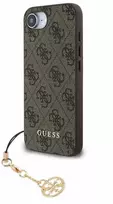 Guess 4G Charm dėklas skirtas Apple iPhone 16e Tone on Tone Brown