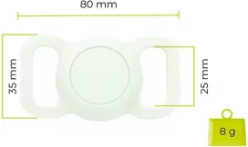Dėklas Mobile Origin „AirTag“ augintinių antkaklis, šviečiantis žalias