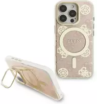 „Guess“ PC/TPU galvanizuoto stovo kameros rėmelis „MagSafe“ dėklas su keičiamais fonais, skirtas „Apple iPhone 16 Pro“