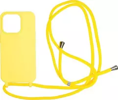 Mobile Origin Dėklas su virve, geltonas – iPhone 15 Pro