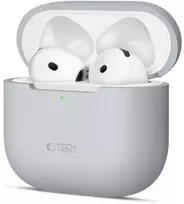 Tech-Protect Silicone dėklas skirtas Apple AirPods 4 – pilkos spalvos