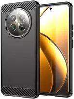 Carbon dėklas skirtas Realme 12 Pro 5G juodos spalvos