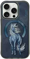 Dėklas Nimmy Magnetic Fantasy Animal MagSafe skirtas Apple iPhone 16 Pro Max mėlynos spalvos