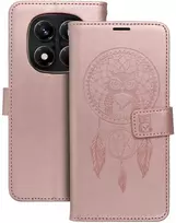 Oem MEZZO Book dėklas skirtas Xiaomi Redmi Note 14 PRO 4G dreamcatcher rožinio aukso spalvos