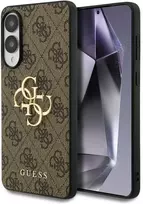 Dėklas Guess Big 4G Logo Classic Logo skirta Samsung Galaxy S25 Edge rudos spalvos